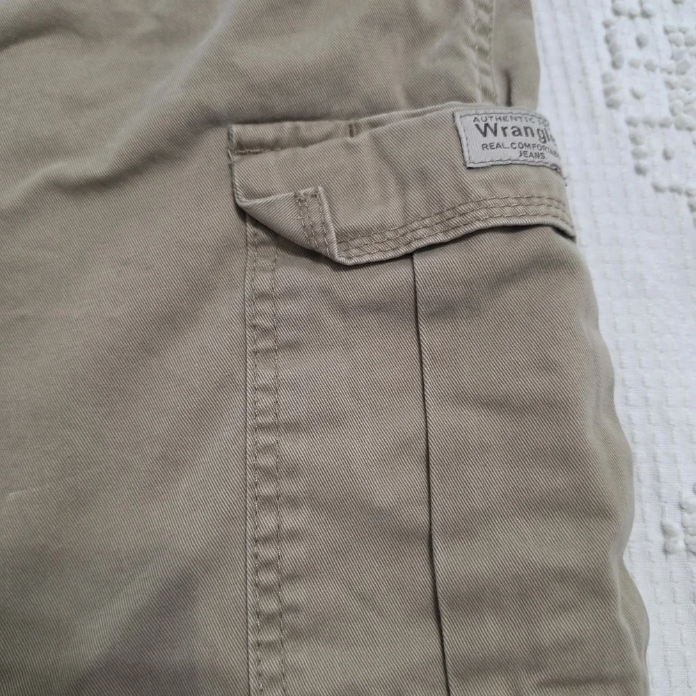 Wrangler Cargo Work Pants 38 x 29 Utility 100%‎ Cotton Light Brown Men's
